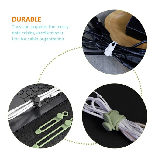 20 Pcs Drahthandlerkrawatten Kabelkabelorganisator Kordel-Organizer-Krawatten - Photo 6/10