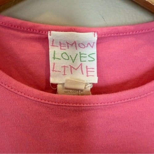 Lemon loves Lime Dress Pink Carnival Size 4 Girls Rainbow Swing Cotton - Picture 9 of 9