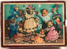 Teddy Bear Lovers Photograph Cut Out Albums 3 Book Set Sleeves Bow Closures 1966