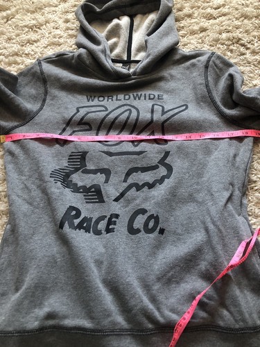 Fox Race Co Women’s Gray Hoodie Size S Long Sleeve Side Pocket - T - Picture 7 of 9