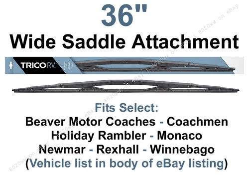 TRICO 67-361 Wiper Blade 36" HD Wide Saddle Wiper for RV Bus & Commercial Truck - Foto 1 di 3