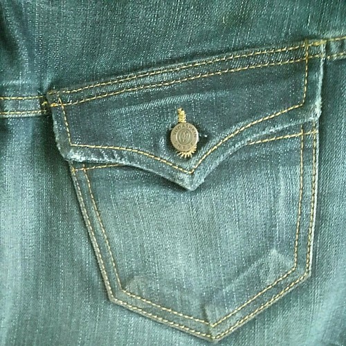 V. Yudashkin Jeans Denim Rock asymmetrisch distressed blau Knopf Tasche Logo W26 - Bild 8 von 12