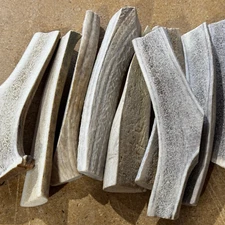 Bulk -Split Elk Antler Dog Chews - Sun Aged Economy Grade  - Sold by the Pound -