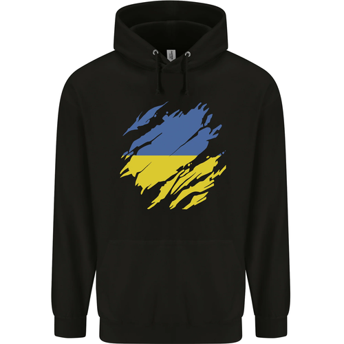 Torn Ukraine Flag Ukrainian Day Football Childrens Kids Hoodie
