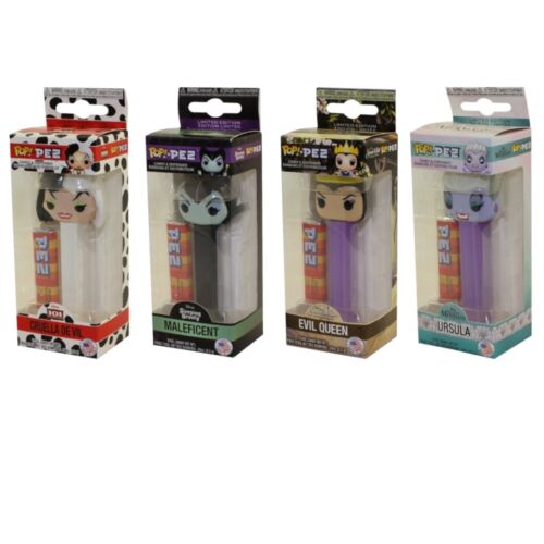 Funko POP! PEZ Dispensers - Disney Villains - SET OF 4 (Ursula, Maleficent, Crue
