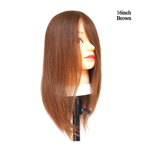 Real Human Hair Mannequin Head for Hairdressing Hairdstyle Training Practice - Picture 11 of 24