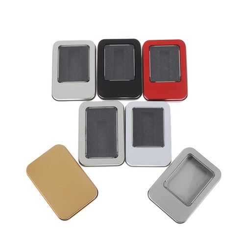 Tinplate U Disk Small Square Box Badge Gift Metal Packaging Box U Disk Large - Photo 10/16