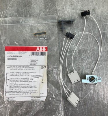 NEW ABB DE6TBAR5 ELECTRICAL I1/4 INDICATION TRIP REMOTE RESET 110-127VAC E1-6-T8