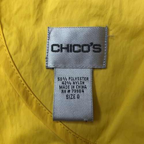 Chico's Women Lightweight Full Zip Yellow Jacket Size 0 - Picture 3 of 4