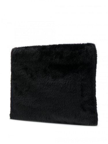 Diesel 'Dukess' Babe Clutch Faux Fur Women Black 0721-536 - Picture 2 of 4