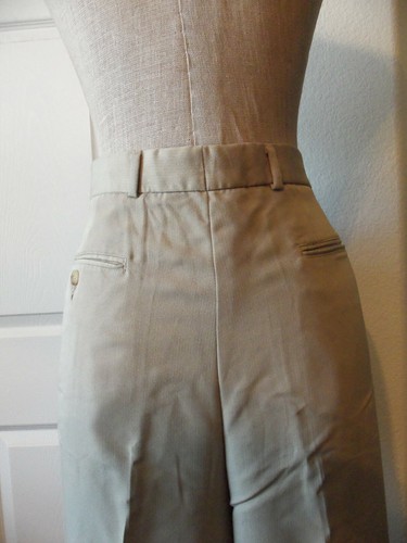 Golden Bear Khaki Tan Rayon Polyester Double Reverse Pleat Pant - 40 - Picture 7 of 11