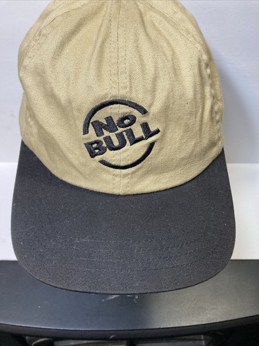 vtg 90's Winston Cigarettes Ball Cap No Bull strapback khaki black embroidered - Picture 2 of 9
