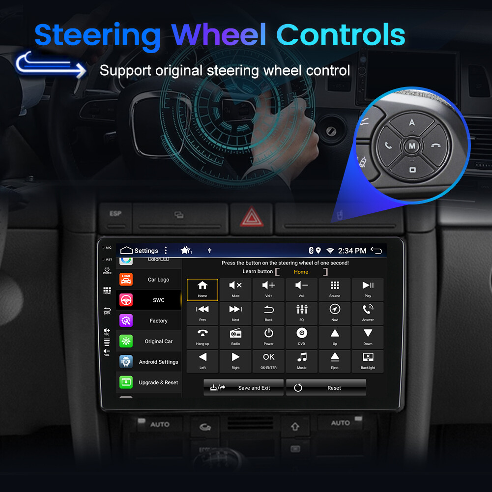 Audi A4 B6 B7 2000 - 2008 Android-Navigationssystem Apple Carplay
