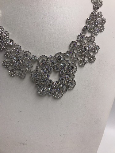 $248 Kate Spade Clear/Silver Crystal Lace Necklace S1B - Picture 4 of 9