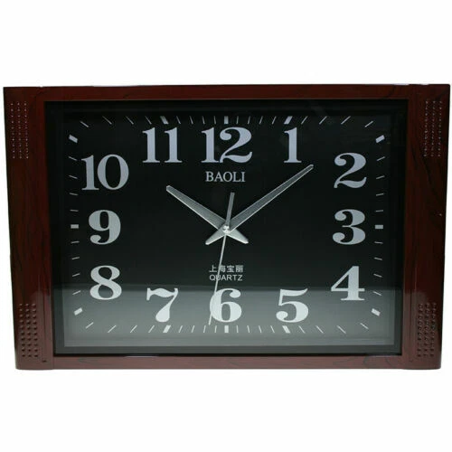 Relojes de pared negros rectangulares