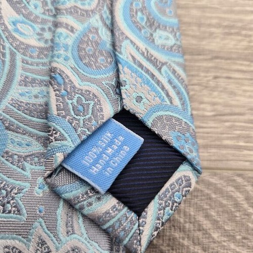 NEU Gräfin Mara handgefertigte 100 % Seide Herren Krawatte Pastell Paisley - Bild 6 von 7