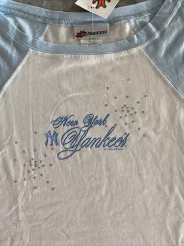 Camiseta de los Yankees de Nueva York Wide Scoop Juniors Pequeña Nueva con Etiquetas 5th & Ocean - Imagen 3 de 6