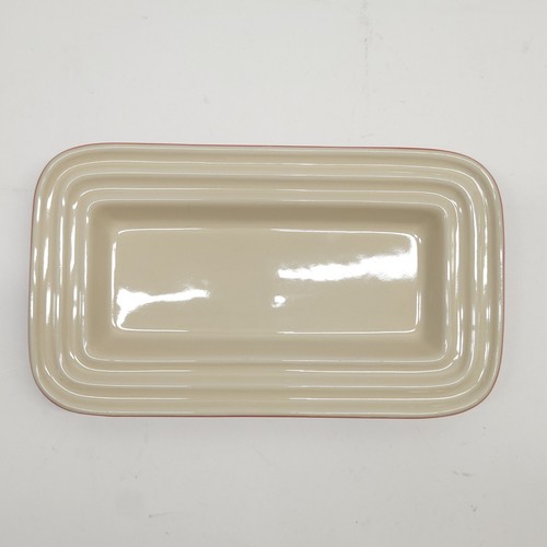 Le Creuset Butter Dish Stoneware Ceramic Red Replacement Bottom Tray - Picture 3 of 4