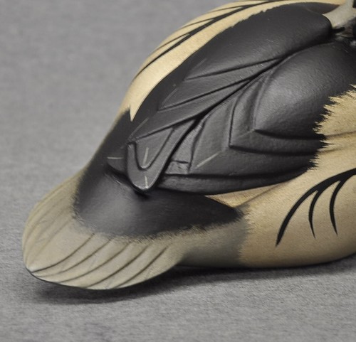 Hollow BUFFLEHEAD DRAKE duck decoy SLEEPER by  Darkfeather Freedman OP - Picture 9 of 11