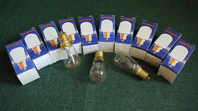 9 Narva Glühbirnen 15W E14 klar 225V Glühlampe Lampe Kühlschrank konisch Birne