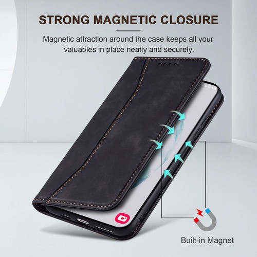 For Samsung S21 Plus/Ultra/FE 5G Leather Wallet Flip Case Cover Tempered Glass - Bild 18 von 24