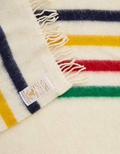 Hudson's Bay HBC Multi-Streifen 100% Wolle Karibu Überwurf Decke NEU Neu mit Etikett England - Bild 1 von 7