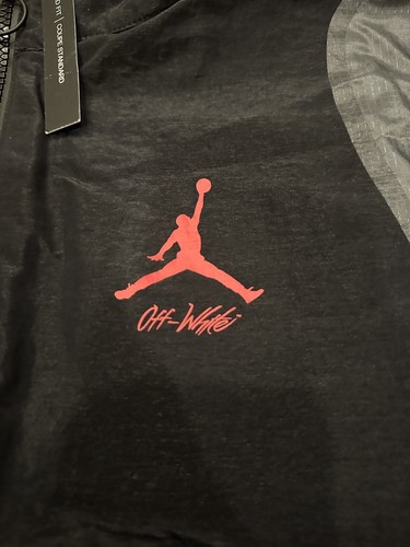 Brand New With Tags Off White Jordan Jacket Black Grey Red Limited Rare Large L - Picture 9 of 10