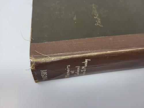 The Memoirs of Colonel John Mosby by Charles Russell 1917. UC Berkeley Library - Picture 20 of 21