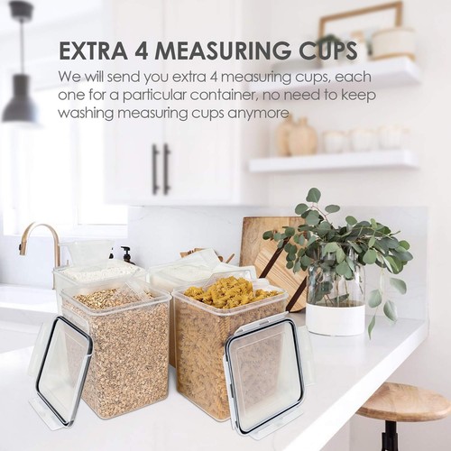 4Pc Large Food Storage Container 175Oz, BPA Free for Flour, Sugar, Baking Supply - Picture 7 of 9