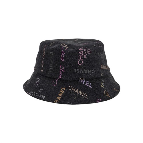 Chanel Denim Mood Cloche Bucket Hat Black M New - Picture 5 of 6