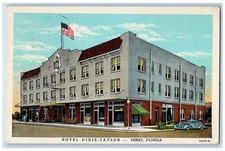 1949 Modern Fireproof Hotel Dixie Taylor Perry Florida FL Vintage Postcard