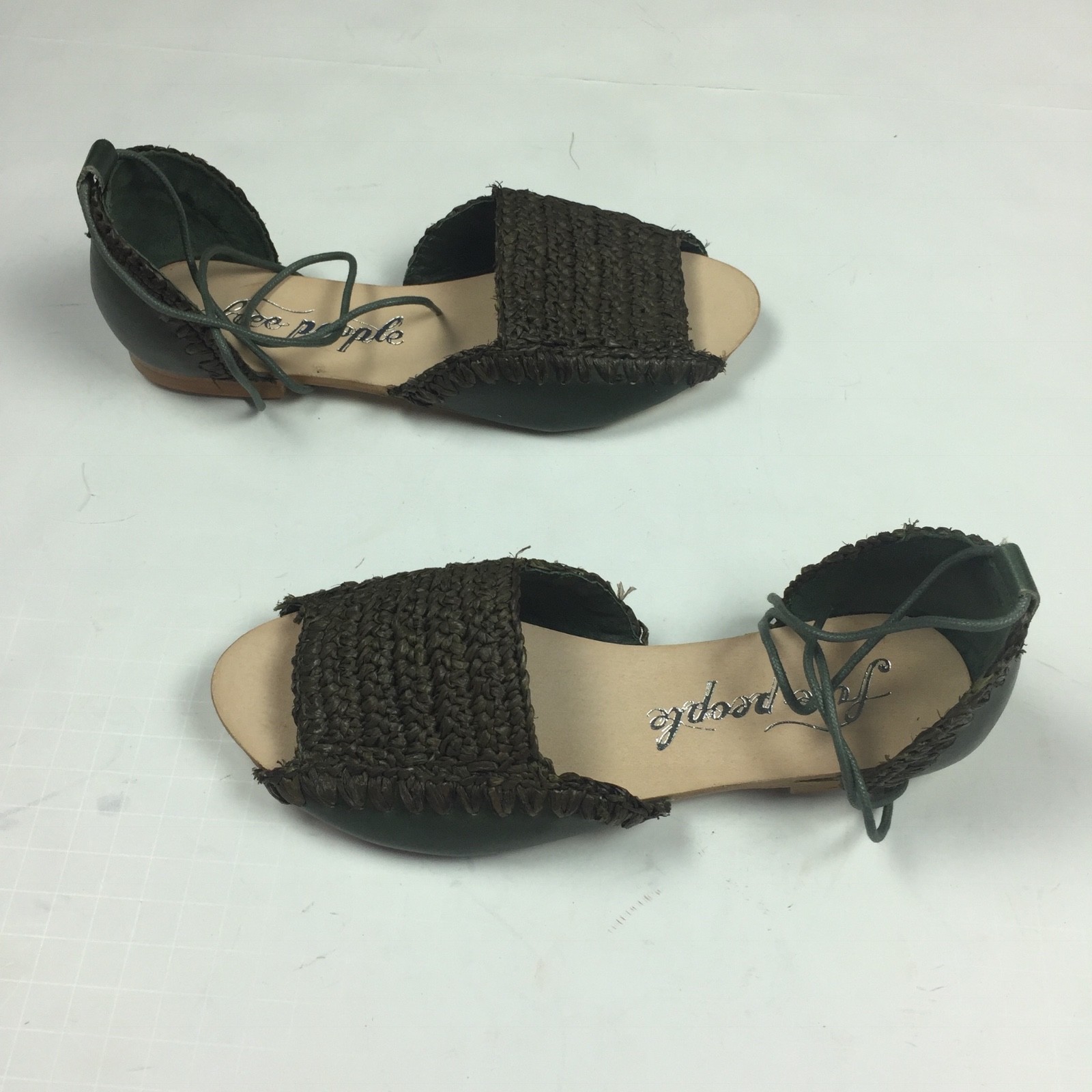 Free People Beaumont Woven Flats Donna Sz Green 37 7 Olive Green Sz c3d365 Free People Beaumont Woven Flats Donna Sz Green 37 7 Olive Green Sz c3d365