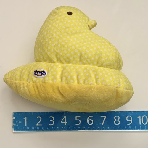 2006 Just Born Peeps Chick Plush Yellow White Polka Dot 9” Pellet Base Easter - Imagen 10 de 11