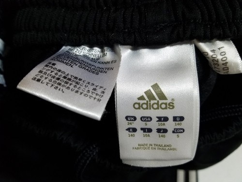 Adidas Kids Black White Stripes Drawstring Sweatpants Size Small - Picture 4 of 4