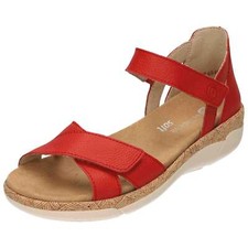Red Orange Leather Open Toe Gladiator Sandals R6859-33 Low Wedge Shoes Comfort