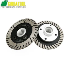 2pcs Diamond Dual Grindng Wheel Saw Blade with Flange 75mm / 3inch Cutting Disc