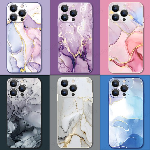 For iPhone 17 Pro Max 16 15 14 13 12 Marble Silicone ShockProof Soft Case Cover - Picture 1 of 29