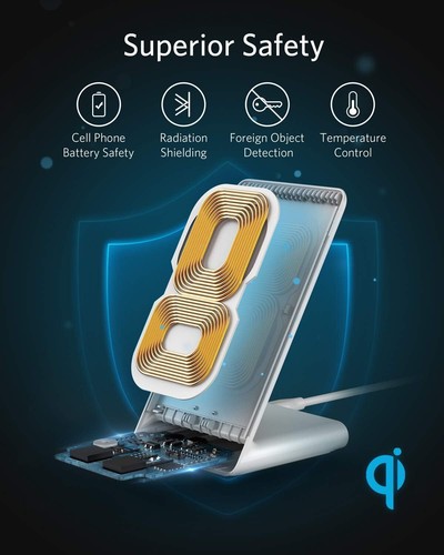 Anker 313 Induktive Ladestation Qi-zertifiziert Geeignet für iPhone 10W - Bild 6 von 7