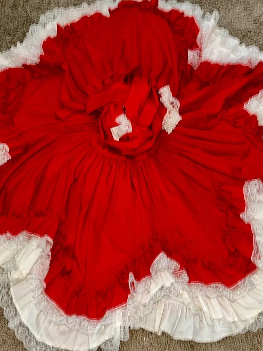 Vintage ruffle cheap skirt dress