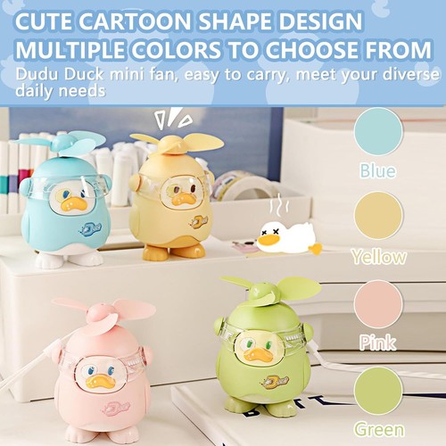 Mini Portable Fan, Handheld fan, Cartoon USB charging fan, - Picture 3 of 7