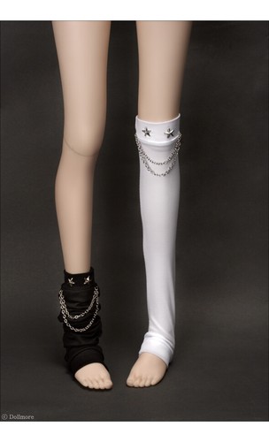 Dollmore 68 cm BJD accessory Model F - Chain+Star Leg Warmer (White) - Picture 4 of 5