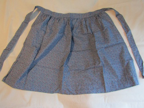 Vintage Hostess Schürze blau mit rosa & roten Blumen Print Retro Küche AP190 - Bild 7 von 11