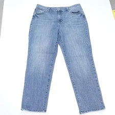 Style&co. Boyfriend Jeans Women's 12 Blue Medium Wash Denim Stretch Zip Fly
