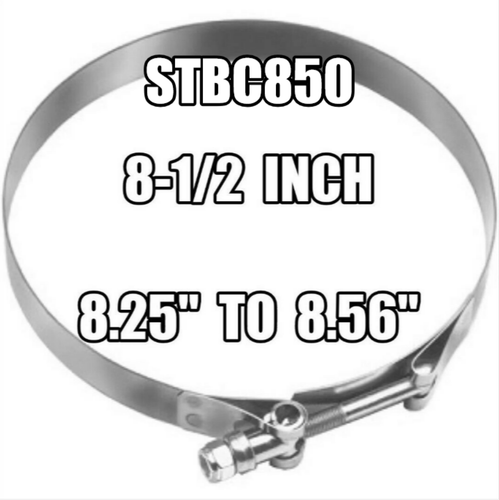  DIXON 8-1/2 inch Stainless Steel T-Bolt Hose Clamp - STBC850 - Picture 1 of 3