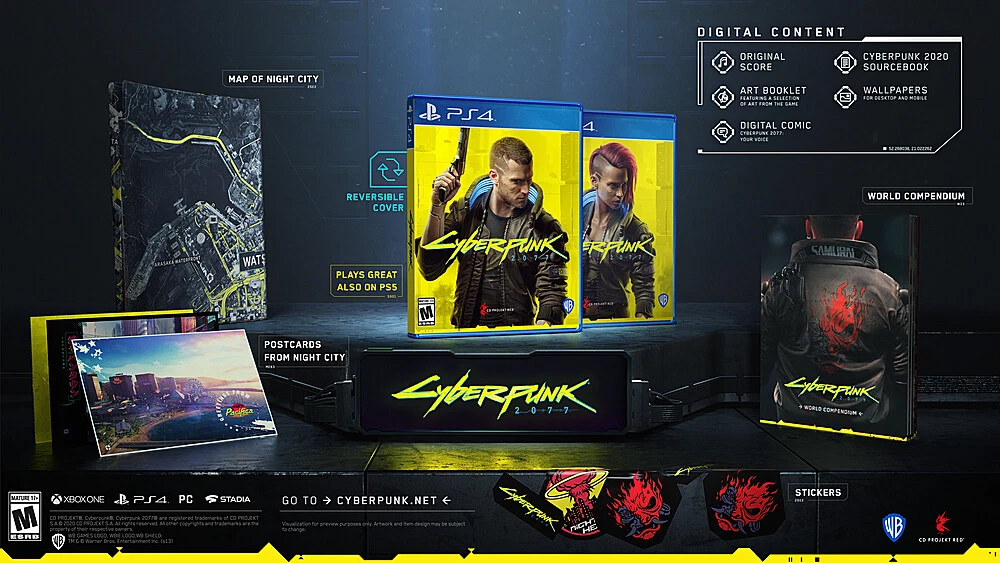 Cyberpunk 2077 Physical Edition Comes with Two Blu-ray Discs on PS4