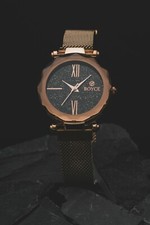 BOYCE Women's Watch - Patience Series - Rose Gold w Nebula Faceplate - Magnetic