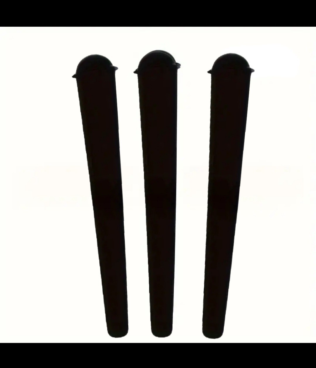 5 x Black Pre Roll Cone Joint Holder NonTransparent Plastic Doob Tube