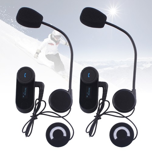 2x BT 800M Motorcycle Helmet Intercom Headse Motorbike Interphone Bluetooth FM