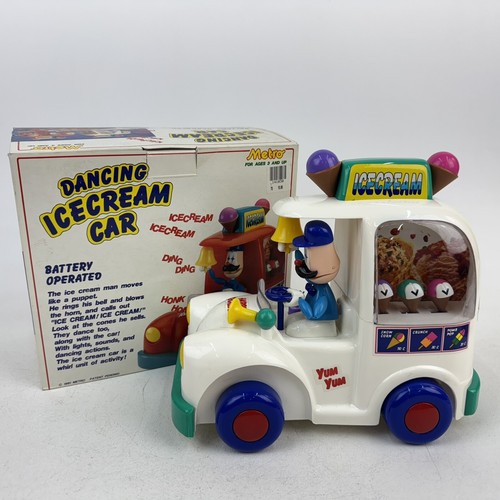 Vtg Dancing Ice Cream Car 1991 Metro Toy White READ
