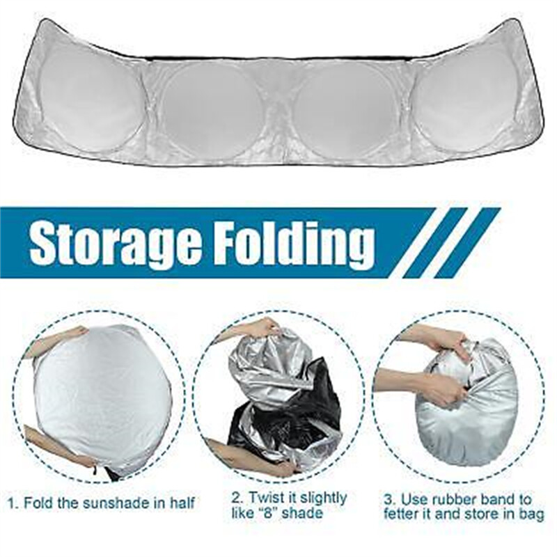 Heavy-Duty 240T Semi-Truck Sunshade for Windshield & Side Windows